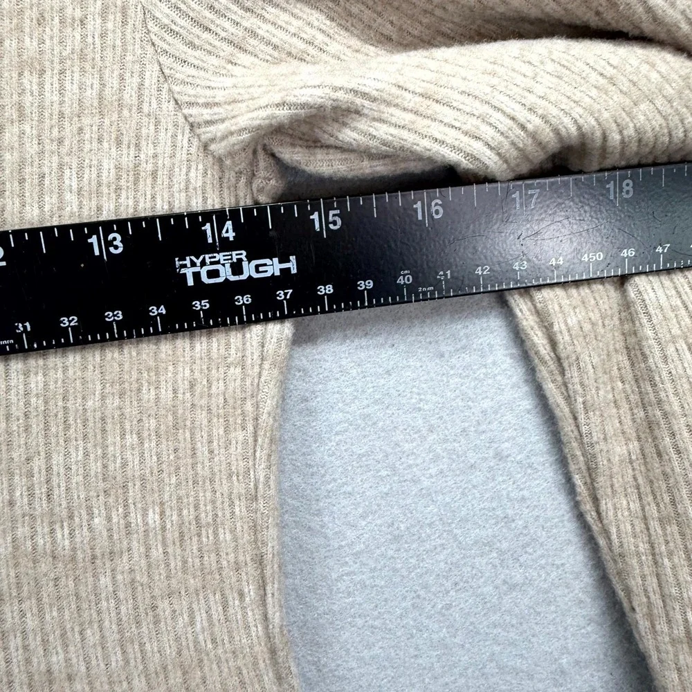 Old Navy Ribbed Fit & Flare Dress‎ Girls 10 Large Tan Long Sleeve Round Neck NEW